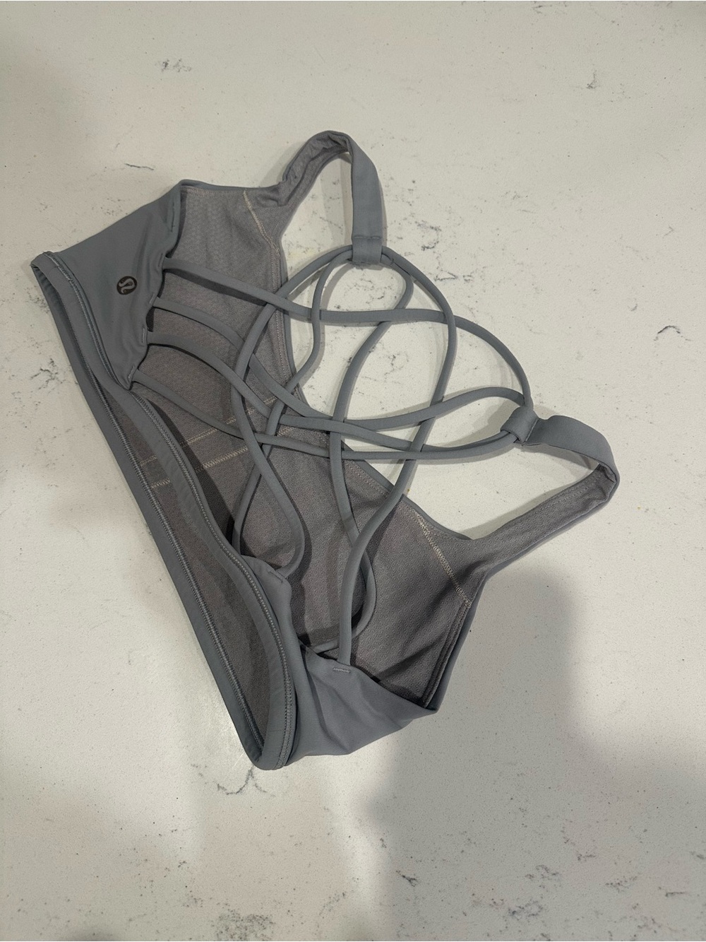 lululemon athletica Gray Strappy Sports Bra - Light Support